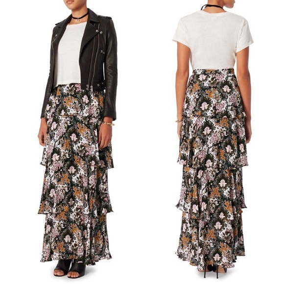 A.L.C. Dresses & Skirts - A.L.C. Bianchini Tiered Silk Maxi Skirt